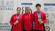 Erzincanlı badmintoncuların Yunanistan'daki çifte zaferi kürsüye taşındı