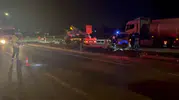 Tekirdağ'da şiddetli kaza: Kontrolden çıkan otomobil direklere çarparak durabildi