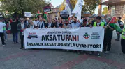 Bursa sokaklarında Filistin için yükselen ses: Aksa Tufanı yürüyüşü