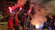 Adıyaman sokakları derbi zaferiyle sarı-kırmızıya boyandı