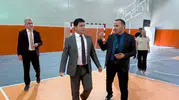 Hakkari Cumhuriyet İlk ve Ortaokulunda spor salonu heyecanı