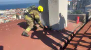 Mudanya'da çatı tadilatı sırasında korkutan yangın