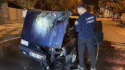 Kayseri'de seyir halindeki araç bir anda alev topuna döndü