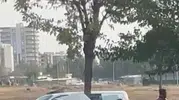 Siverek yolunda şiddetli kaza: Refüjdeki ağaca çarpan otomobil ikiye ayrıldı