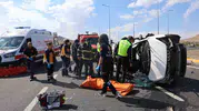 Nevşehir'de Göreme Kavşağı'ndaki feci kazada otomobil takla attı: 2 can kaybı