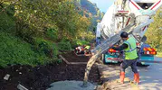 Gölyaka'da köy yollarını korumak için beton kanal dönemi başladı