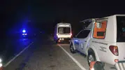 Yabani hayvanla çarpışan hafif ticari araç şarampole devrildi: Sürücü kayıp