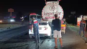 Manavgat'ta infaz koruma memurunun acı sonu: Tankere çarpan otomobil 100 metre sürüklendi