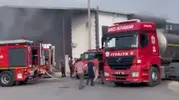 Eskihisar Mahallesi'nde iş yeri yangını: Ekipler alevlere müdahale ediyor