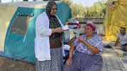 Alaşehir'de sağlık hizmeti bağ evlerine ve çadırlara taşındı