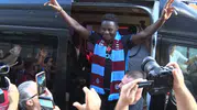 Trabzonspor’un yeni golcüsü Franculino Dju şehre ayak bastı