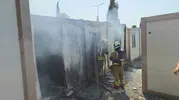 Arsuz'da yaşam alanı olan konteyner yangınla küle döndü