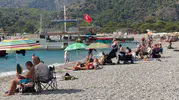 Eylül sonunda Fethiye sahillerinde yazdan kalma yoğunluk
