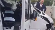 Sarıyer'de okul servisi kazası: Öğrencileri bıraktıktan sonra duvara çarptı