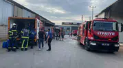 Merkezefendi'deki kırpıntı deposunda korkutan yangın paniği