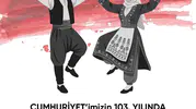 Didim'de Cumhuriyetin 103. yılına özel 103 kişilik dev zeybek gösterisi