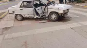 Bayat çıkışında kamyonet ve otomobil çarpıştı: 3 yaralı