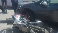 Atatürk Bulvarı’nda motosiklet kazası: 1 yaralı