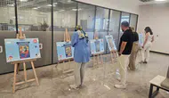 Çocukların enerji tasarrufu temalı eserleri sergileniyor