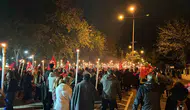 Çanakkale sokakları Cumhuriyet'in 103'üncü yılı için meşalelerle aydınlandı
