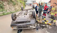 İskenderun'da kontrolden çıkan otomobil takla attı: Bir yaralı