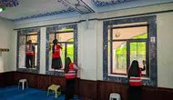 Ağrı Merkez Camii'nde Kızılay gönüllülerinden anlamlı temizlik seferberliği