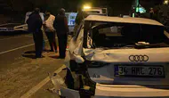 Sarıyer'de trafik terörü: Sıkıştırılan otomobil park halindeki 6 araca daldı
