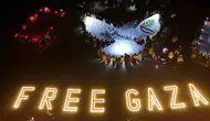 Kapadokya'nın kalbinde Gazze için ışıklı dayanışma mesajı
