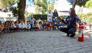 Aydın'daki miniklere itfaiyecilerden uygulamalı güvenlik dersi