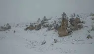Göreme'de kaya düşmesi sonrası bölgenin değişen çehresi havadan görüntülendi