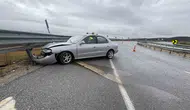 Samsun-Çorum yolunda yağışlı hava kazaya davetiye çıkardı