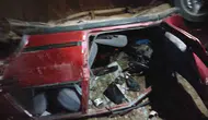 Düziçi'nde köprü inşaatına uçan otomobildeki çocuğun yürek burkan anları