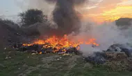 Karacabey'de boş arazide yükselen dumanlar itfaiyeyi harekete geçirdi
