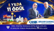 Canik Belediyesi'nin 8 yıllık hizmet maratonu 11 ödülle taçlandı