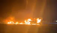 TEM Otoyolu'nda korku dolu anlar: Çarpışan iki araç alevlere teslim oldu