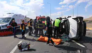 Nevşehir'de Göreme Kavşağı'ndaki feci kazada otomobil takla attı: 2 can kaybı