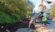 Gölyaka'da köy yollarını korumak için beton kanal dönemi başladı