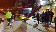 İnegöl'de park halindeki minibüs yokuş aşağı kontrolden çıktı: 300 metrelik dehşet
