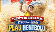 Erciyes'te plaj hentbolu tarih yazacak: 2 bin 200 metrede ilk kez kum saha kuruldu