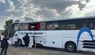 Kırıkkale'de kavşakta üç araç birbirine girdi: Otobüs ve iki tır karıştı, 1 yaralı