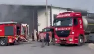 Eskihisar Mahallesi'nde iş yeri yangını: Ekipler alevlere müdahale ediyor