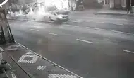 Nevşehir'de kontrolden çıkan SUV ağaçları devirerek durabildi