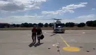 Koyun Adası açıklarında batan tekneden kurtulanlar helikopterle tahliye edildi