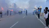 Konya'da Filistin Milli Takımı'na meşaleli ve coşkulu karşılama