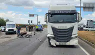 Salihli'de kavşak kazası: Sepetli motosiklet sürücüsü tırla çarpışma sonucu yaşamını yitirdi