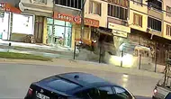 Bursa'da tarım işçilerini taşıyan panelvanın karıştığı kaza güvenlik kamerasına yansıdı