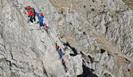 Erzincan Kemaliye'deki 517 basamaklı demir yol dünya sporcularının yeni adresi oldu