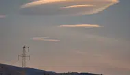Erzincan semalarında beliren mercek bulutu görenleri hayrete düşürdü
