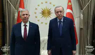 Cumhurbaşkanlığı Külliyesi'nde kritik görüşme: Erdoğan ve Yavaş bir araya geldi