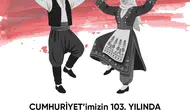 Didim'de Cumhuriyetin 103. yılına özel 103 kişilik dev zeybek gösterisi